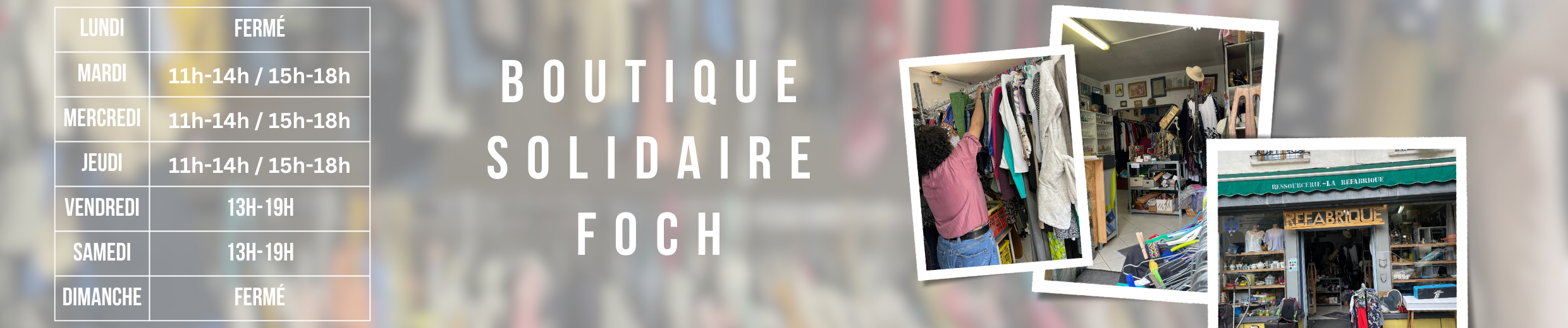 horaires boutique solidaire foch Epinay-sur-Seine